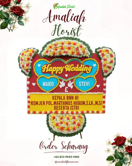Papan Bunga Pernikahan Tambar